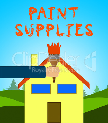 Paint Supplies Means Painting Product 3d Illustration