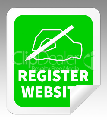 Register Website Indicating Domain Application 3d Illustration