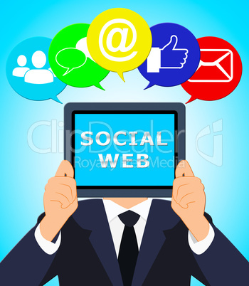 Social Web Means Online Forums 3d Illustration