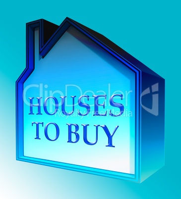Houses To Buy Means Sell Property 3d Rendering