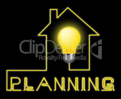 Planning Light Represents Sign Objectives And Aspirations