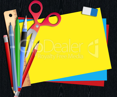 Blank Paper Shows Copyspace Notepad 3d Illustration Blank Paper Shows Copyspace Notepad 3d Illustration