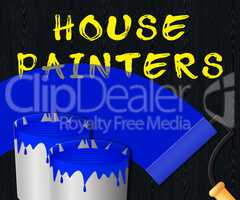 House Painters Displaying Home Painting 3d Illustration