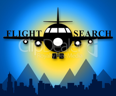 Flight Search Means Flights Finding 3d Illustration