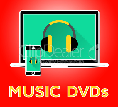 Music Dvds Indicates Compact Discs 3d Illustration