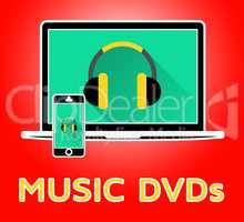Music Dvds Indicates Compact Discs 3d Illustration