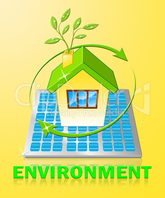 Environment Displays Eco Friendly And Green 3d Illustration