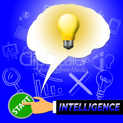 Intelligence Light Represents Intellectual Capacity 3d Illustrat