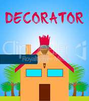 Home Decorator Means House Painting 3d Illustration