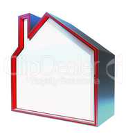 Blank House Shows Home Copyspace 3d Rendering