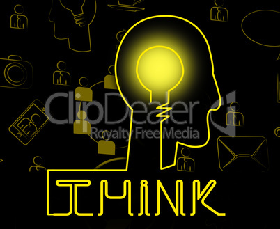 Think Brain Represents Idea Reflection And Consider