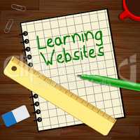 Learning Websites Notebook Shows Education Sites 3d Illustration
