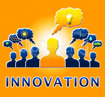 Innovation Lightbulb Showing Reorganization Transformation 3d Il
