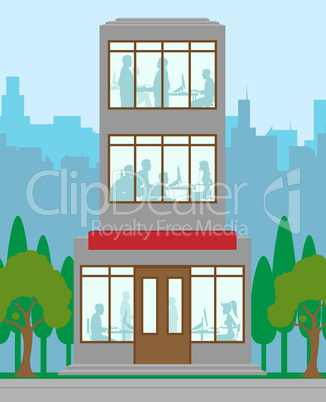 Office Building Means Financial Property 3d illustration