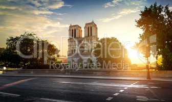 Notre Dame and road