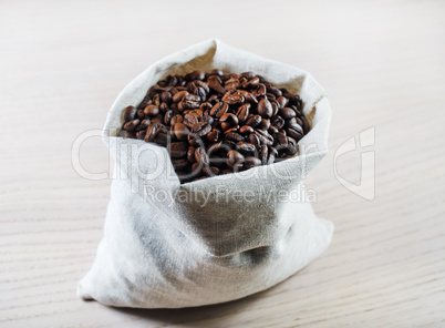 Coffee beans in bag