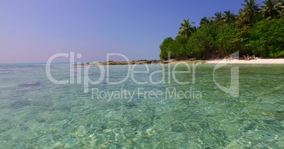 v01174 Maldives beautiful beach background white sandy tropical paradise island with blue sky sea water ocean 4k