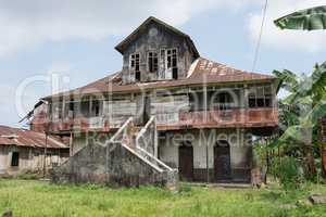 Ruine eines kolonialen Farmhauses, Sao Tome, Afrika