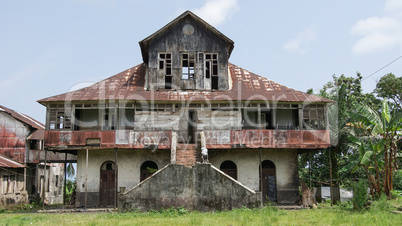 Ruine eines kolonialen Farmhauses, Sao Tome, Afrika