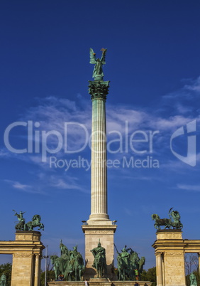 Millennium Monument on the Heroes' Square or Hosok Tere, Budapest, Hungary