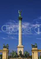 Millennium Monument on the Heroes' Square or Hosok Tere, Budapest, Hungary