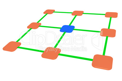 Network, 3d illustration