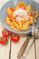 Italian snail lumaconi pasta with tomatoes