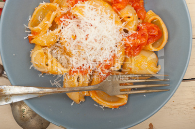 Italian snail lumaconi pasta with tomatoes