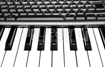 Computer and music keyboards