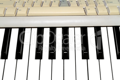 Computer and music keyboards