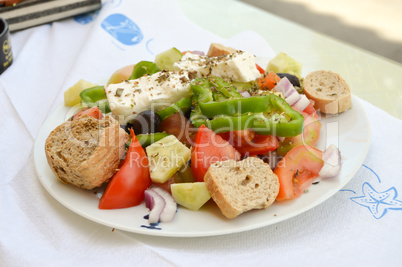 Plate of Greek salad