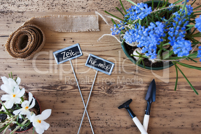Flowers, Signs, Zeit Fuer Mich Means Time For Me