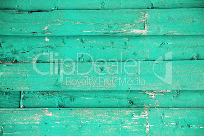 Turquoise Wooden Background With Copy Space