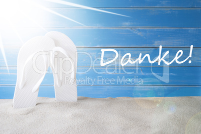 Sunny Summer Background, Danke Means Thank You