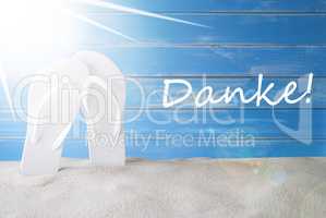 Sunny Summer Background, Danke Means Thank You