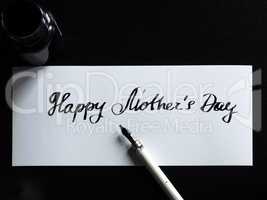 Happy Mother's day calligraphy and lattering post card. Glossy paper.