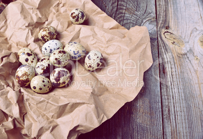 Raw quail eggs