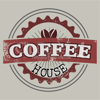 Coffee house label