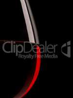 Silhouette of a red wine glass