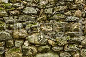 Wall made of natural stones