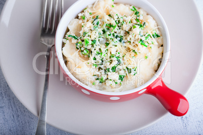 Fish pie with celery root