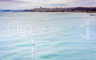 Boat sailing in San Francisco Bay