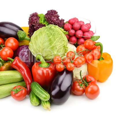 vegetables isolated on white background