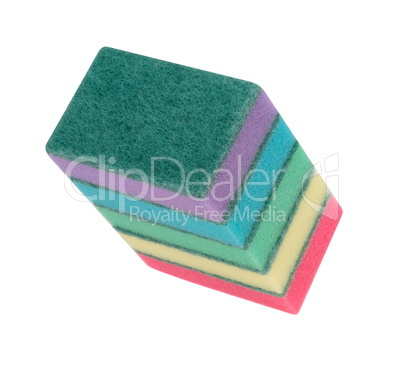 many foam rubber  sponge