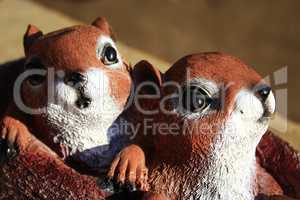 amusing statuettes of squirrels for a country estate