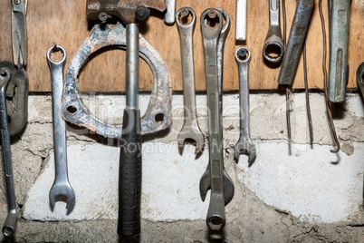 A set of tools for mechanical works.