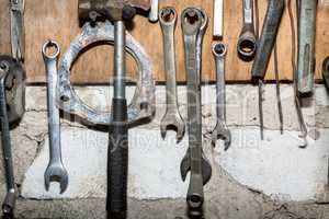 A set of tools for mechanical works.