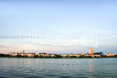 Buildings and Lake