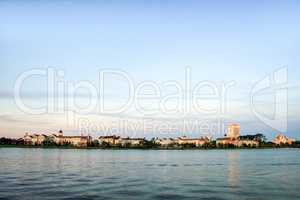 Buildings and Lake