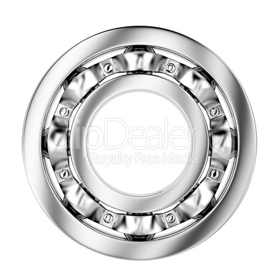 Side view of ball bearing